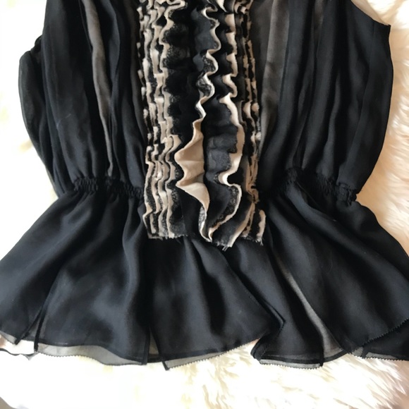 Neiman Marcus chiffon ruffle blouse - Picture 5 of 6